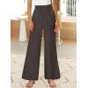 imageANRABESS Womens Linen Pants 2025 Summer Casual Loose Wide Leg Palazzo Pants High Waist Flowy Beach Trousers Work OutfitsCoffee