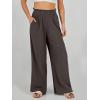 imageANRABESS Womens Linen Pants 2025 Summer Casual Loose Wide Leg Palazzo Pants High Waist Flowy Beach Trousers Work OutfitsCoffee