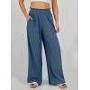 imageANRABESS Womens Linen Pants 2025 Summer Casual Loose Wide Leg Palazzo Pants High Waist Flowy Beach Trousers Work OutfitsDeep Blue