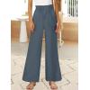 imageANRABESS Womens Linen Pants 2025 Summer Casual Loose Wide Leg Palazzo Pants High Waist Flowy Beach Trousers Work OutfitsGrey Blue