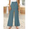 imageANRABESS Womens Linen Pants 2025 Summer Casual Loose Wide Leg Palazzo Pants High Waist Flowy Beach Trousers Work OutfitsLake