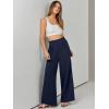 imageANRABESS Womens Linen Pants 2025 Summer Casual Loose Wide Leg Palazzo Pants High Waist Flowy Beach Trousers Work OutfitsNavy Blue