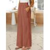 imageANRABESS Womens Linen Pants 2025 Summer Casual Loose Wide Leg Palazzo Pants High Waist Flowy Beach Trousers Work OutfitsRust Orange