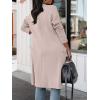 imageANRABESS Womens Long Cardigan Sweater 2025 Fall Fashion Casual Oversized Knit Open Front Coatigan Jacket Coat OutfitsLight Khaki