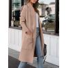 imageANRABESS Womens Long Cardigan Sweater 2025 Fall Fashion Casual Oversized Knit Open Front Coatigan Jacket Coat OutfitsPeach Brown Khaki