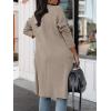 imageANRABESS Womens Long Cardigan Sweater 2025 Fall Fashion Casual Oversized Knit Open Front Coatigan Jacket Coat OutfitsTaupe