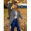 imageANRABESS Womens Long Cardigans Sweater 2025 Fall Casual Lapel Open Front Knit Warm Wool Coatigan Oversized Jacket CoatDark Grey