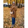 imageANRABESS Womens Long Cardigans Sweater 2025 Fall Casual Lapel Open Front Knit Warm Wool Coatigan Oversized Jacket CoatDeep Caramel