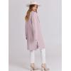 imageANRABESS Womens Long Cardigans Sweater 2025 Fall Casual Lapel Open Front Knit Warm Wool Coatigan Oversized Jacket CoatLight Pink