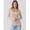 imageANRABESS Womens Long Sleeve Tops Casual Scoop Neck Ribbed Knit TShirt Slim Fitted Basic Tee Shirts 2025 Fall Trendy ClothesBeige