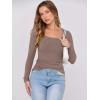 imageANRABESS Womens Long Sleeve Tops Casual Scoop Neck Ribbed Knit TShirt Slim Fitted Basic Tee Shirts 2025 Fall Trendy ClothesDeep Brown