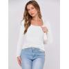 imageANRABESS Womens Long Sleeve Tops Casual Scoop Neck Ribbed Knit TShirt Slim Fitted Basic Tee Shirts 2025 Fall Trendy ClothesWhite