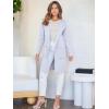 imageANRABESS Womens Open Front Knit Lightweight Cardigan Casual Long Coatigan Sweater Lady Jacket Coat 2025 Fall OuterwearLight Blue