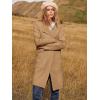imageANRABESS Womens Open Front Knit Lightweight Cardigan Casual Long Coatigan Sweater Lady Jacket Coat 2025 Fall OuterwearLight Brown
