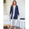 imageANRABESS Womens Open Front Knit Lightweight Cardigan Casual Long Coatigan Sweater Lady Jacket Coat 2025 Fall OuterwearNavy Blue