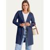 imageANRABESS Womens Open Front Knit Lightweight Cardigan Casual Long Coatigan Sweater Lady Jacket Coat 2025 Fall OuterwearNavy Blue