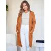 imageANRABESS Womens Open Front Knit Lightweight Cardigan Casual Long Coatigan Sweater Lady Jacket Coat 2025 Fall OuterwearOrange Rust