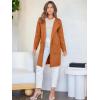 imageANRABESS Womens Open Front Knit Lightweight Cardigan Casual Long Coatigan Sweater Lady Jacket Coat 2025 Fall OuterwearOrange Rust