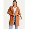 imageANRABESS Womens Open Front Knit Lightweight Cardigan Casual Long Coatigan Sweater Lady Jacket Coat 2025 Fall OuterwearOrange Rust