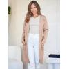 imageANRABESS Womens Open Front Knit Lightweight Cardigan Casual Long Coatigan Sweater Lady Jacket Coat 2025 Fall OuterwearPeachy Khaki
