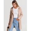 imageANRABESS Womens Open Front Knit Lightweight Cardigan Casual Long Coatigan Sweater Lady Jacket Coat 2025 Fall OuterwearPeachy Khaki