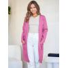 imageANRABESS Womens Open Front Knit Lightweight Cardigan Casual Long Coatigan Sweater Lady Jacket Coat 2025 Fall OuterwearRose