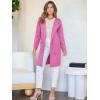 imageANRABESS Womens Open Front Knit Lightweight Cardigan Casual Long Coatigan Sweater Lady Jacket Coat 2025 Fall OuterwearRose