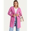 imageANRABESS Womens Open Front Knit Lightweight Cardigan Casual Long Coatigan Sweater Lady Jacket Coat 2025 Fall OuterwearRose