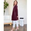 imageANRABESS Womens Open Front Knit Lightweight Cardigan Casual Long Coatigan Sweater Lady Jacket Coat 2025 Fall OuterwearWine Red