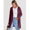 imageANRABESS Womens Open Front Knit Lightweight Cardigan Casual Long Coatigan Sweater Lady Jacket Coat 2025 Fall OuterwearWine Red
