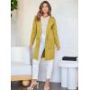 imageANRABESS Womens Open Front Knit Lightweight Cardigan Casual Long Coatigan Sweater Lady Jacket Coat 2025 Fall OuterwearYellow