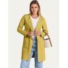 imageANRABESS Womens Open Front Knit Lightweight Cardigan Casual Long Coatigan Sweater Lady Jacket Coat 2025 Fall OuterwearYellow