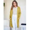 imageANRABESS Womens Open Front Knit Lightweight Cardigan Casual Long Coatigan Sweater Lady Jacket Coat 2025 Fall OuterwearYellow