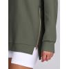 imageANRABESS Womens Oversized Sweatshirts Crewneck Long Sleeve Tunic Pullover Shirts Side Zipper Hoodies 2025 Fall ClothesArmy Green