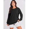 imageANRABESS Womens Oversized Sweatshirts Crewneck Long Sleeve Tunic Pullover Shirts Side Zipper Hoodies 2025 Fall ClothesBlack