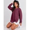 imageANRABESS Womens Oversized Sweatshirts Crewneck Long Sleeve Tunic Pullover Shirts Side Zipper Hoodies 2025 Fall ClothesBurgundy
