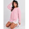 imageANRABESS Womens Oversized Sweatshirts Crewneck Long Sleeve Tunic Pullover Shirts Side Zipper Hoodies 2025 Fall ClothesPink