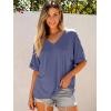 imageANRABESS Womens Oversized T Shirts Short Sleeve V Neck Summer Tops Casual Loose Basic Plain Tee Shirts 2025 Clothes OutfitsBlue Gray