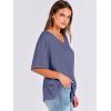 imageANRABESS Womens Oversized T Shirts Short Sleeve V Neck Summer Tops Casual Loose Basic Plain Tee Shirts 2025 Clothes OutfitsBlue Gray