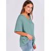 imageANRABESS Womens Oversized T Shirts Short Sleeve V Neck Summer Tops Casual Loose Basic Plain Tee Shirts 2025 Clothes OutfitsCadet Blue