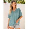 imageANRABESS Womens Oversized T Shirts Short Sleeve V Neck Summer Tops Casual Loose Basic Plain Tee Shirts 2025 Clothes OutfitsCadet Blue