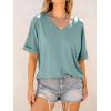 imageANRABESS Womens Oversized T Shirts Short Sleeve V Neck Summer Tops Casual Loose Basic Plain Tee Shirts 2025 Clothes OutfitsCadet Blue