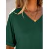 imageANRABESS Womens Oversized T Shirts Short Sleeve V Neck Summer Tops Casual Loose Basic Plain Tee Shirts 2025 Clothes OutfitsDark Green