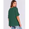 imageANRABESS Womens Oversized T Shirts Short Sleeve V Neck Summer Tops Casual Loose Basic Plain Tee Shirts 2025 Clothes OutfitsDark Green
