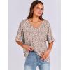 imageANRABESS Womens Oversized T Shirts Short Sleeve V Neck Summer Tops Casual Loose Basic Plain Tee Shirts 2025 Clothes OutfitsFloral Pink