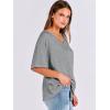 imageANRABESS Womens Oversized T Shirts Short Sleeve V Neck Summer Tops Casual Loose Basic Plain Tee Shirts 2025 Clothes OutfitsGray