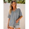 imageANRABESS Womens Oversized T Shirts Short Sleeve V Neck Summer Tops Casual Loose Basic Plain Tee Shirts 2025 Clothes OutfitsGray