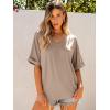 imageANRABESS Womens Oversized T Shirts Short Sleeve V Neck Summer Tops Casual Loose Basic Plain Tee Shirts 2025 Clothes OutfitsKhaki