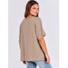 imageANRABESS Womens Oversized T Shirts Short Sleeve V Neck Summer Tops Casual Loose Basic Plain Tee Shirts 2025 Clothes OutfitsKhaki