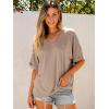 imageANRABESS Womens Oversized T Shirts Short Sleeve V Neck Summer Tops Casual Loose Basic Plain Tee Shirts 2025 Clothes OutfitsKhaki